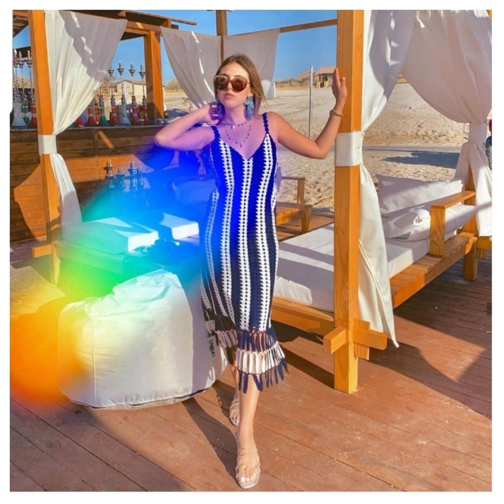 Zara striped crocheted dress - Picture 3 of 10